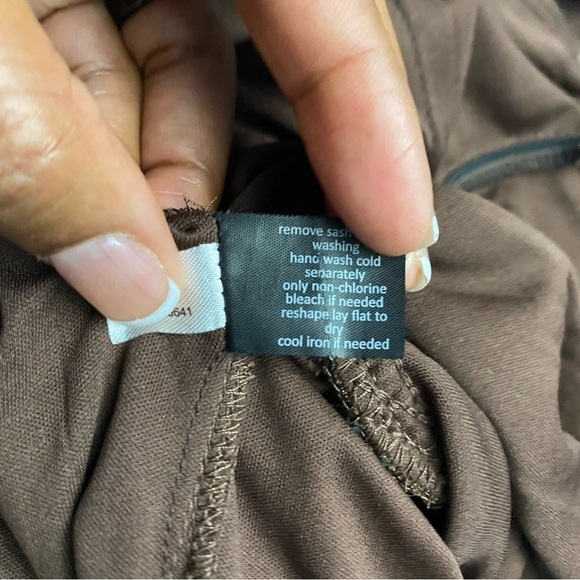 Lane Bryant Classy Brown Sleeveless Wide Leg Waist Tie With Belt Size 18 - Picture 12 of 12